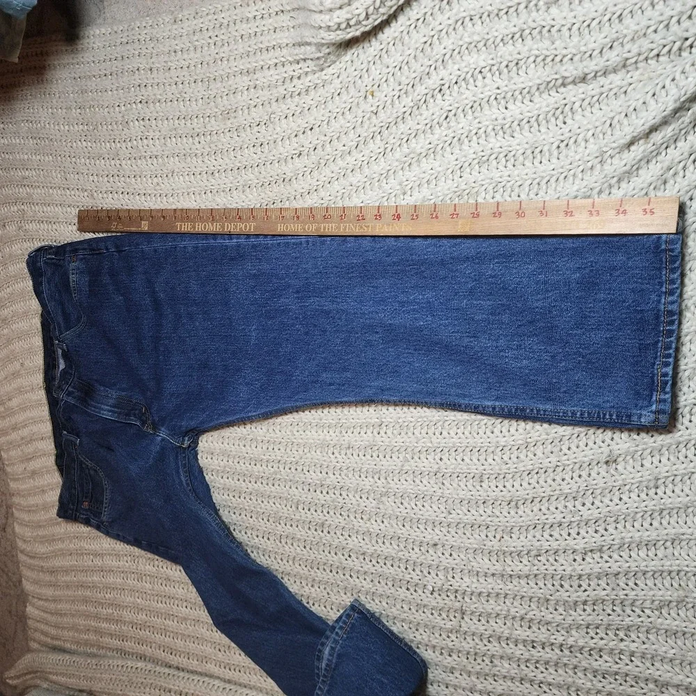 Levis 505 Mens Jeans 42x30 Regular Fit Straight Dark Wash Denim Classic